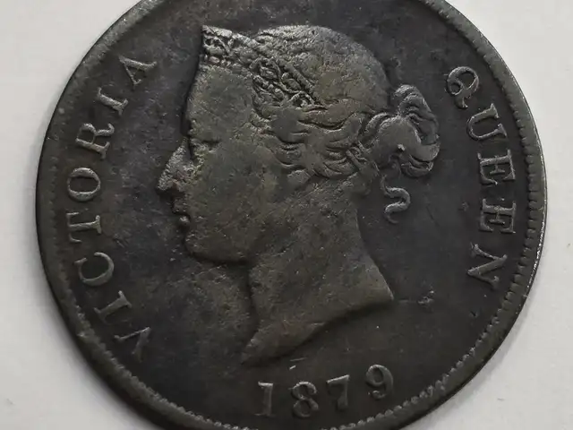 Cyprus 1/2 piastre coin 1879 queen victoria, Nicosia — Latsia - Agios Georgios