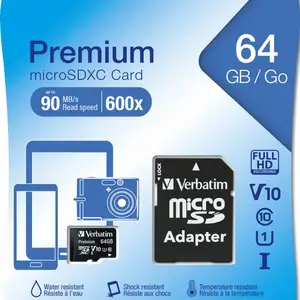 Verbatim micro sd card+adapter class10 u1 64gb, Limassol — Agios Athanasios