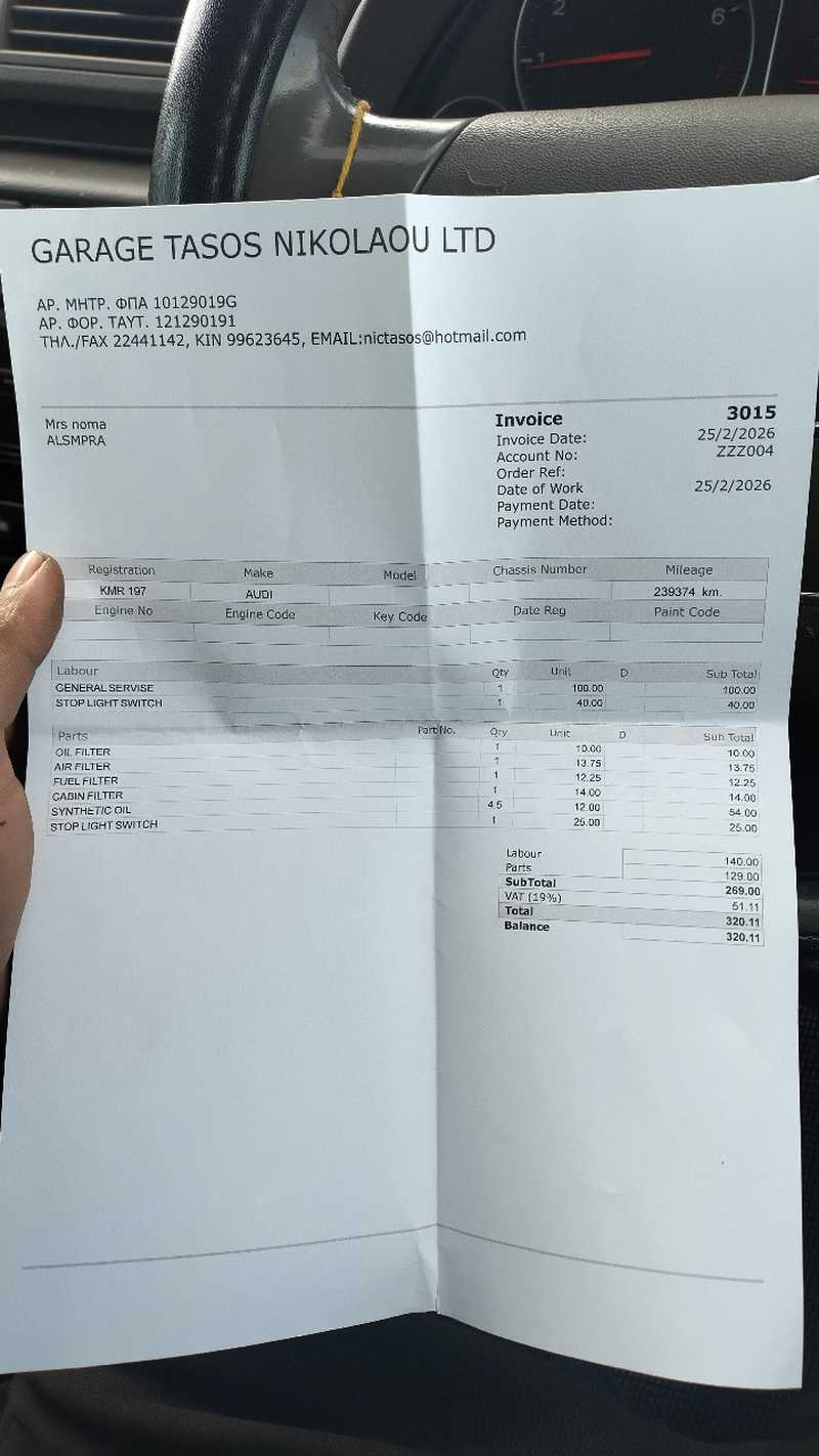 2003 Audi A4 1,6L 2003 Cyprus