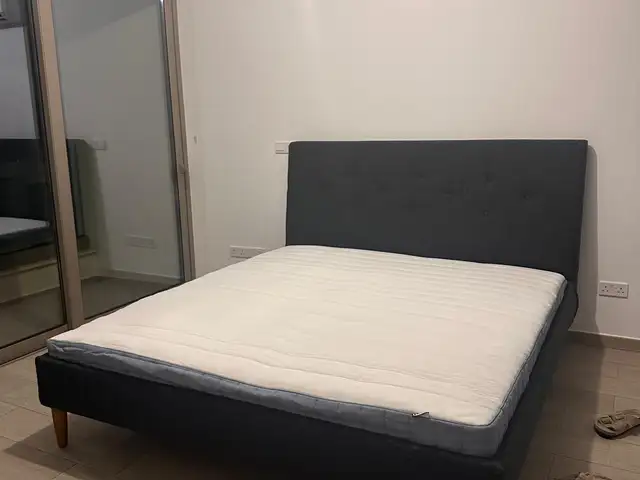 Double bed frame + mattress, Larnaca — Livadia Larnakas