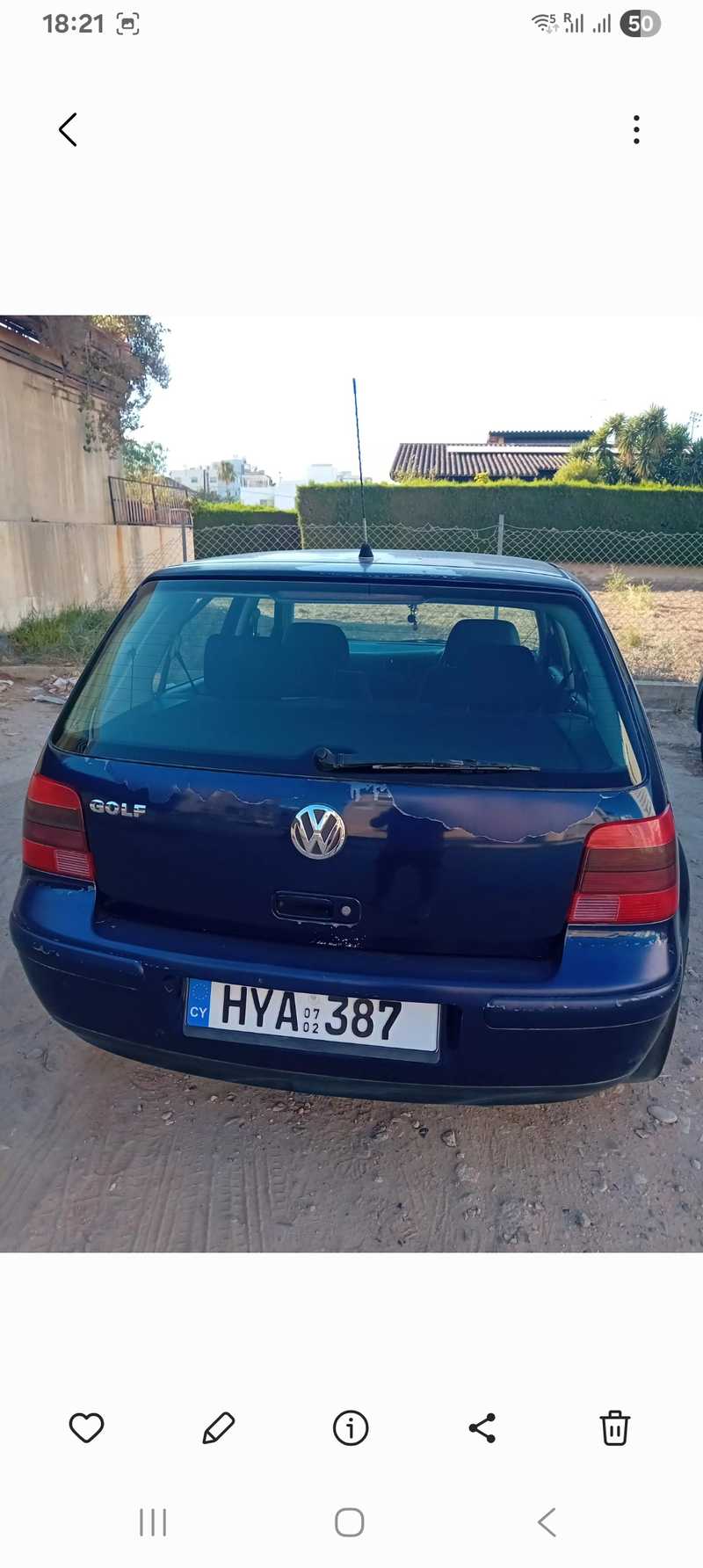 2002 Volkswagen Golf 1,4L 2002 Cyprus