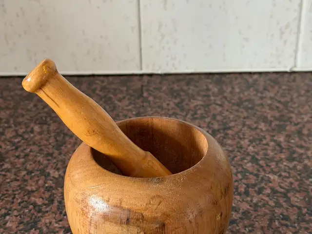 Wooden mortar, Larnaca — Larnaka - Kamares