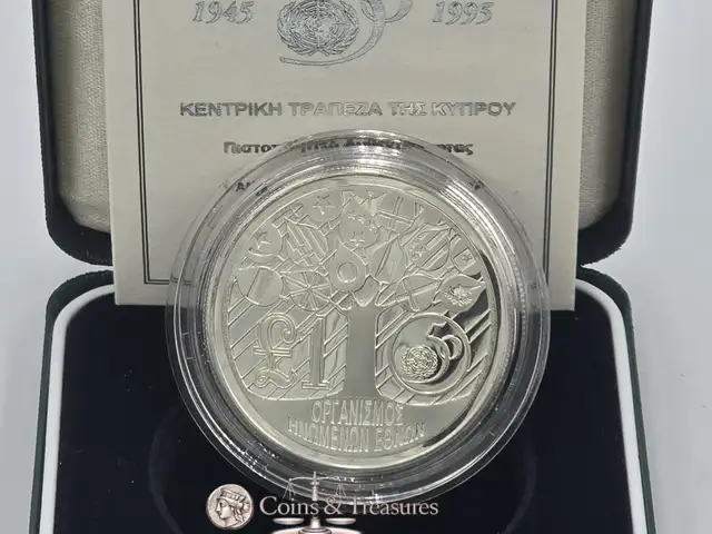 Cyprus 1995 silver proof coin pound un in box + coa, Επαρχία Λευκωσίας — Λατσιά - Άγιος Γεώργιος