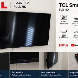 Tcl smart tv in very good condition.large screen with slim modern design., Limassol — Agios Tychon