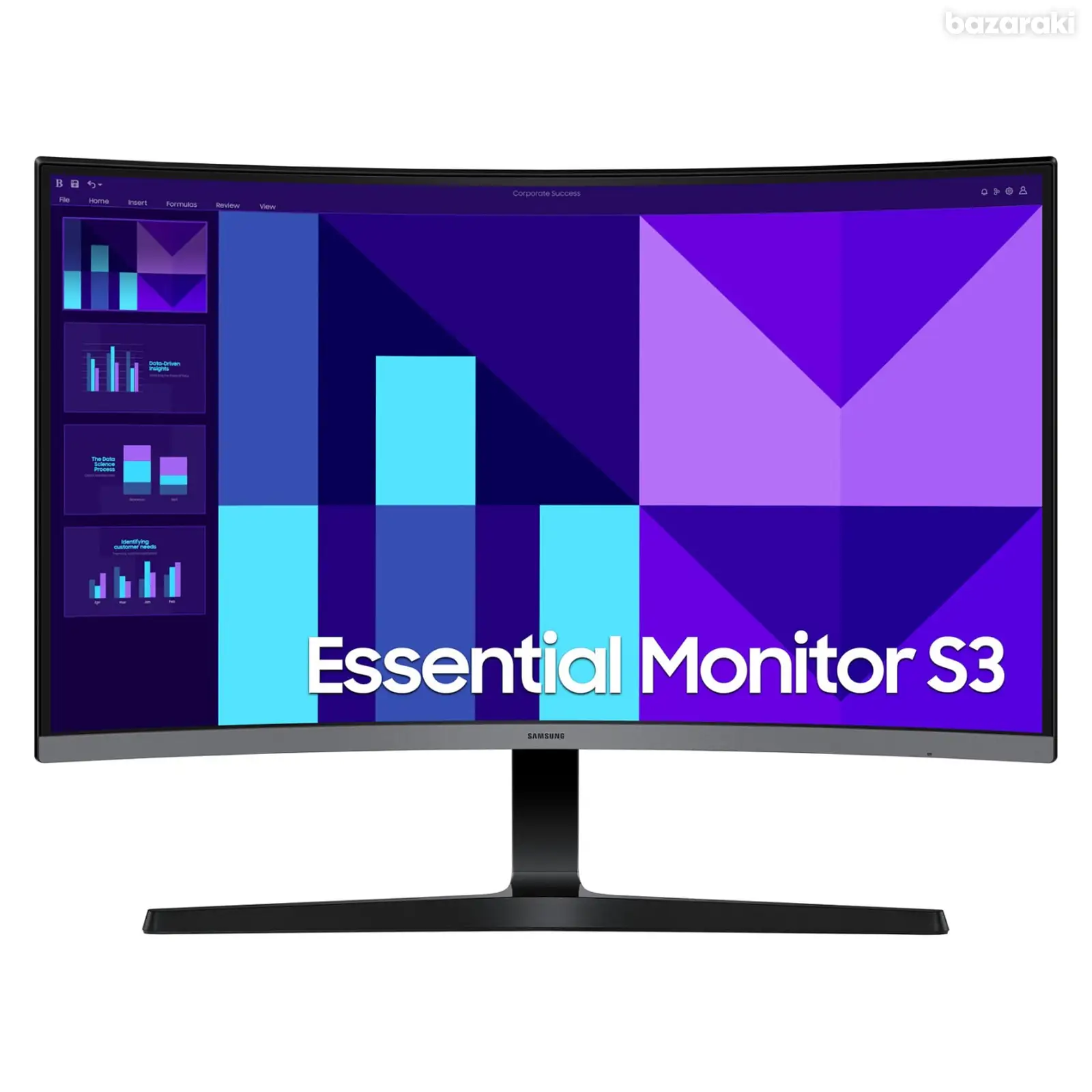 Samsung essential s3 ls27d392gauxen curved monitor 68cm, Nicosia — Lakatameia - Agia Paraskevi