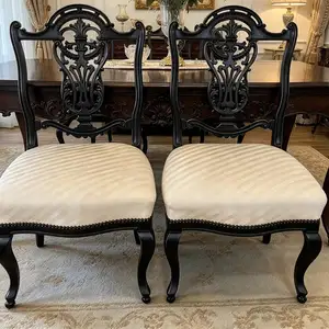 Pair of Antique Victorian Ornate Carved Side / Nursing Chairs, Limassol — Agios Tychon Tourist Area