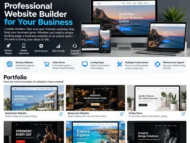 Professional website builder modern websites for businesses & individuals, Paphos — Mesogi