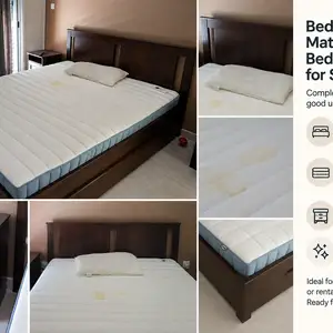 Double bed with mattress and matching bedside table, Επαρχία Λεμεσού — Άγιος Τύχων