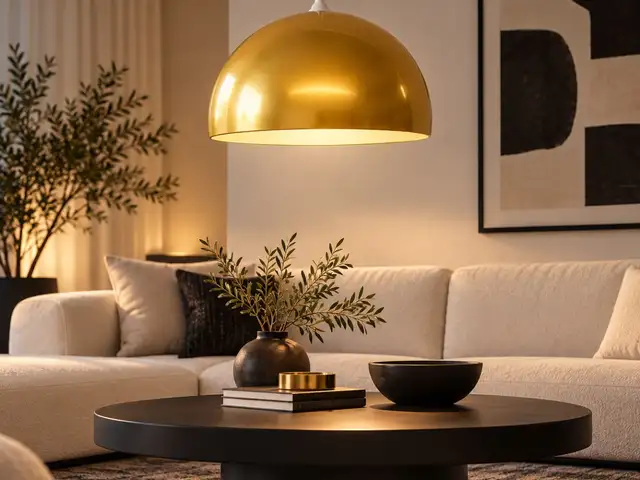 Gold Modern Acrylic Pendant Lamp Shades Various Colours 40cm, Επαρχία Λευκωσίας — Λευκωσία - Λυκαβηττός