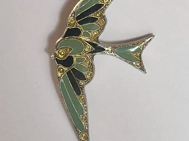 Vintage καρφίτσα pierre bex france - art deco χελιδόνι, Επαρχία Λευκωσίας — Στρόβολος - Εθνομαρτ Κυπριανός