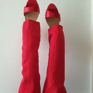 High heels boots/ανοιχτα δακτυλα κόκκινες μπότες-κάλτσα με τακούνι στιλέτο, Επαρχία Λευκωσίας — Στρόβολος - Χρυσελεούσα