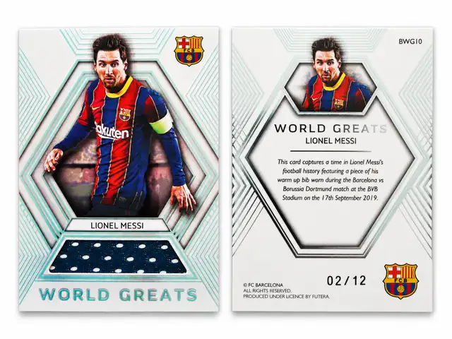 Lionel messi futera world greats match worn relic 02/12 barcelona bwg10 rare, Limassol — Agios Tychon