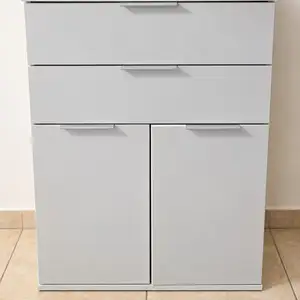 Modern white storage cabinet, Limassol — Limassol - Petrou Kai Pavlou