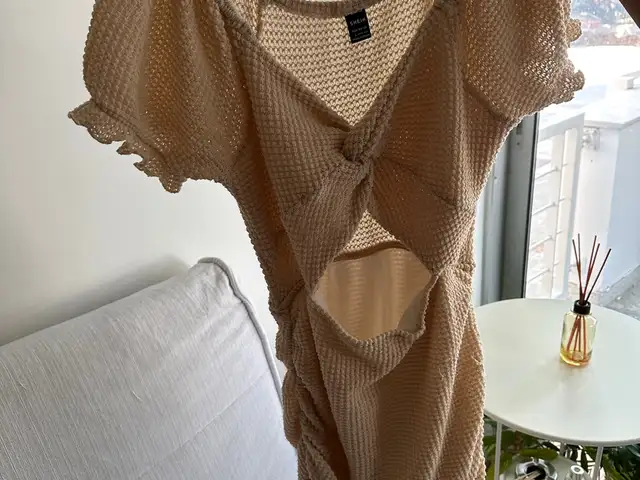 Brown cut out dress, Nicosia — Aglantzia