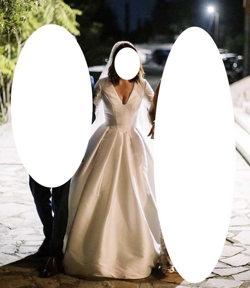 Νυφικό/wedding dress vera wang princess mikado, v-neck, long