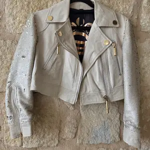 Stunning ROBERTA BIAGI Italy Cropped Biker Jacket, Paphos — Konia