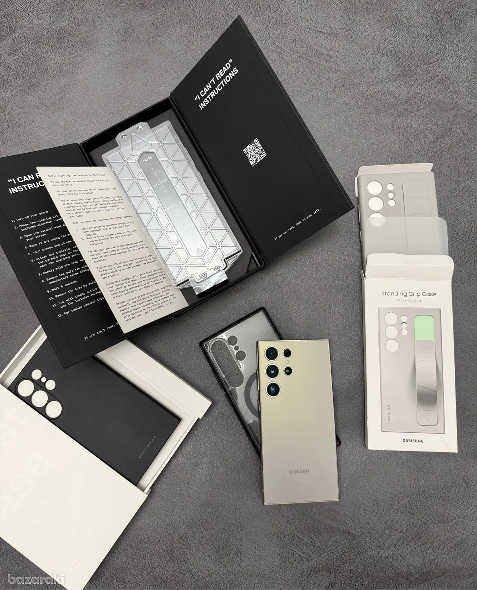 Samsung galaxy s24 ultra 512gb titanium gray + dbrand ghost 2.0 & accessories, Limassol — Parekklisia