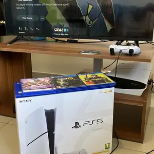 Gta 6 ready, like new playstation 5 slim 1tb with warranty and games, Nicosia — Egkomi
