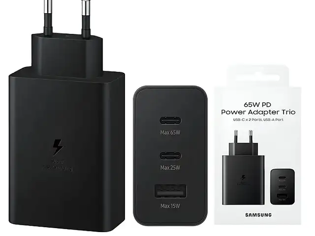 Charger dual usb-c / usb samsung trio 65w uk black, Επαρχία Λεμεσού — Λεμεσός - Άγιος Νικόλαος