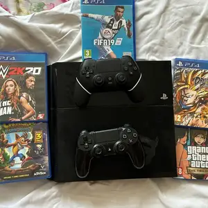 PS4 Console + 2 Controllers + 4 Games + Samsung Monitor + 2.1 Speakers, Famagusta — Liopetri