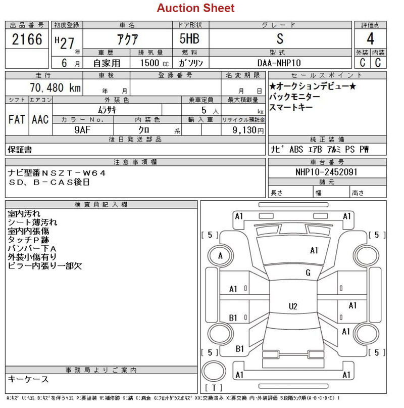 2015 Toyota Aqua 1,5L 2015 Cyprus