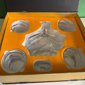 Kanars crystal whisky decanter set + 4 glasses boxed, Limassol — Ypsonas
