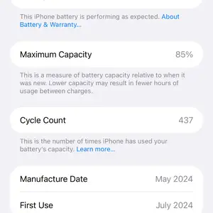 Iphone 15 pro max 256gb brand new condition battery health 85 cycle count 437, Επαρχία Λευκωσίας — Στρόβολος - Σταυρός