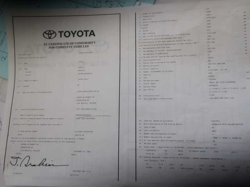 2009 Toyota Yaris 1,3L 2009 Cyprus