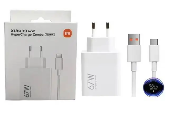 Charger usb with usb to usb-c cable xiaomi 67w eu white, Limassol — Limassol - Agios Nicolaos