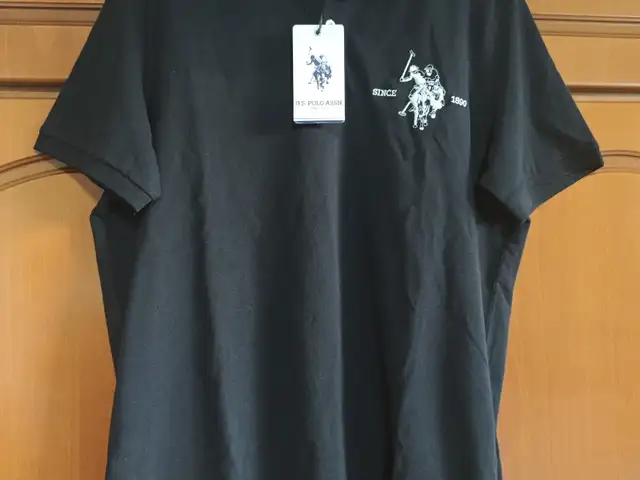 New u.s. polo assn. black shirt tags gift present authentic mens menswear boy l, Larnaca — Aradippou - Agios Fanourios