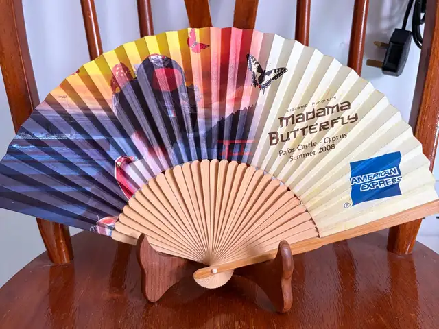 Rare 2008 promo folding fan giacomo puccini opera madama butterfly/paphos castle, Paphos — Paphos - Agios Theodoros