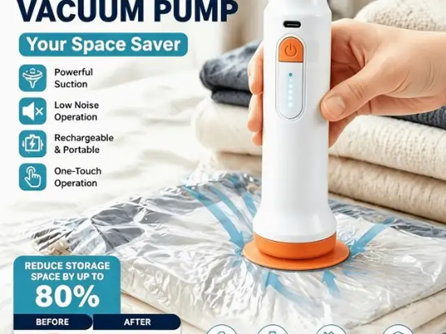 Ηλεκτρική τρόμπα hotu & 6 σακούλες - hotu usb electric pump & 6pcs vacuum bags, Nicosia — Strovolos - Acropolis