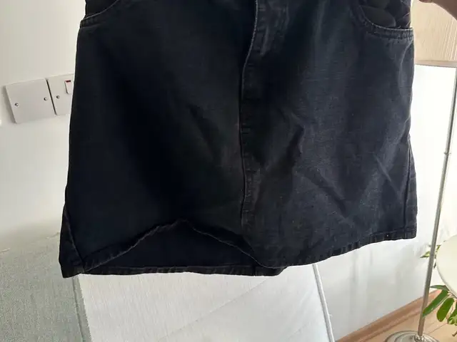 Black short denim skirt, Nicosia — Aglantzia