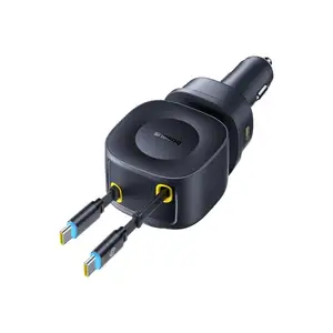 Baseus car charger 100w vr2 with retractable cable max 65w black, Limassol — Agios Athanasios