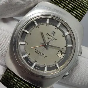 Vintage tissot 40630-1x navigator sonorous alarm 37mm swiss automatic watch nato, Επαρχία Λεμεσού — Λεμεσός - Λινόπετρα
