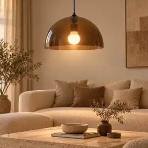 Smokey Brown Modern Acrylic Pendant Lamp Shades Various Colours 40cm, Nicosia — Nicosia - Lykabittos