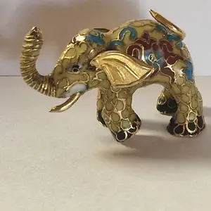 Vintage διακοσμητικός ελέφαντας cloisonne σμάλτο, Επαρχία Λευκωσίας — Στρόβολος - Εθνομαρτ Κυπριανός