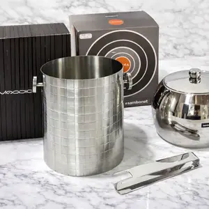 Luxury sambonet designer stainless steel kitchenware italian magppie wine cooler, Larnaca — Larnaka - Sotiros