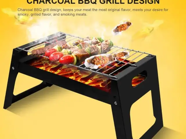 Φορητή αναδιπλούμενη ψησταριά - portable foldable bbq grill 47x22x22 - brand new, Επαρχία Λευκωσίας — Στρόβολος - Ακρόπολη