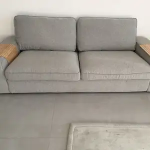 Ikea kivik 3-seat sofa with chaise longue, grey / καναπές ikea, Larnaca — Livadia Larnakas