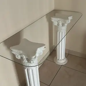 Plaster columns 70cms high. glass top 40 - 108cms, Larnaca — Aradippou - Agios Fanourios