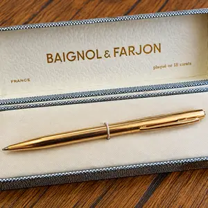 Vintage baignol & farjon ballpoint pen-18k gold plated-original box, Επαρχία Λευκωσίας — Λακατάμεια - Αγία Παρασκευή