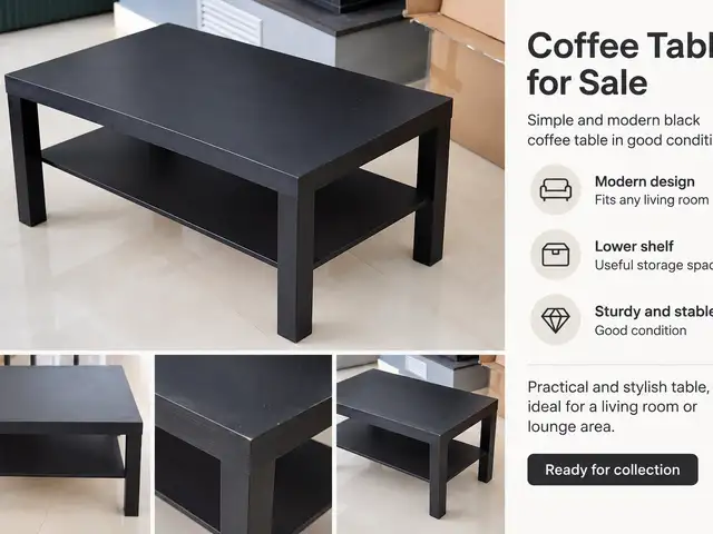 Black coffee table with lower shelf, Επαρχία Λεμεσού — Άγιος Τύχων