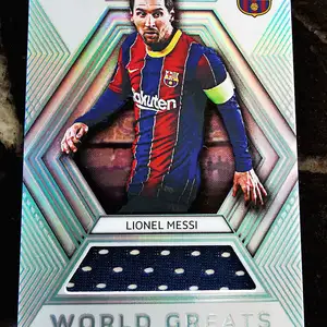 Lionel messi futera world greats match worn relic 02/12 barcelona bwg10 rare, Limassol — Agios Tychon