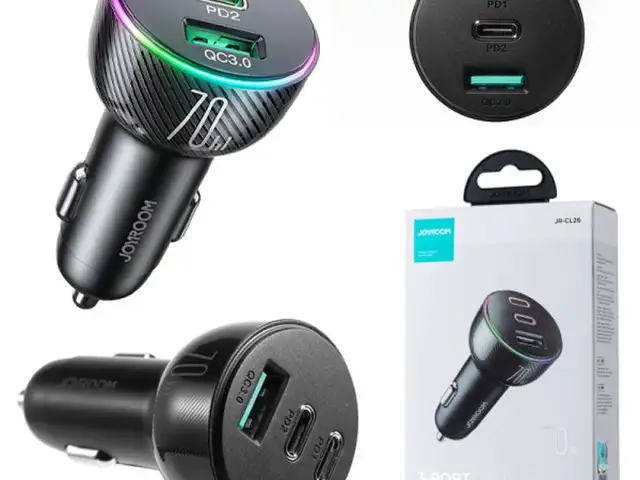 Car charger dual usb-c/ usb joyroom jr-cl26 70w black, Επαρχία Λεμεσού — Λεμεσός - Άγιος Ιωάννης