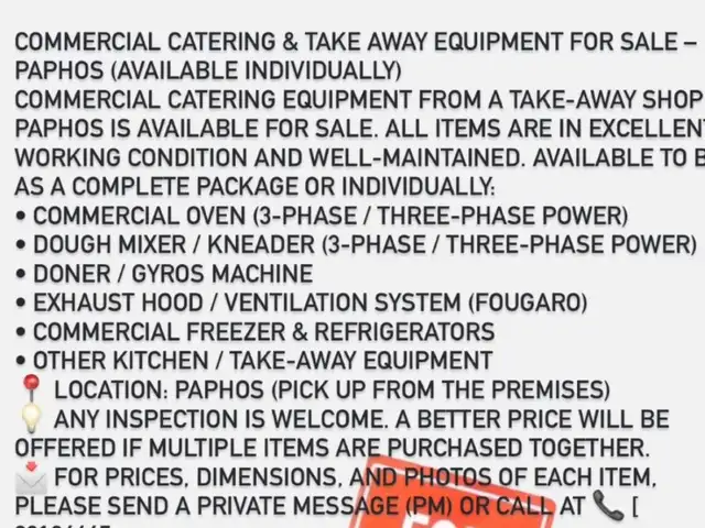 COMPLETE TAKE AWAY EQUIPMENT, Paphos — Polis Chrysochous