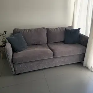 Comfortable Modern Grey 3-Seater Sofa, Limassol — Germasogeia