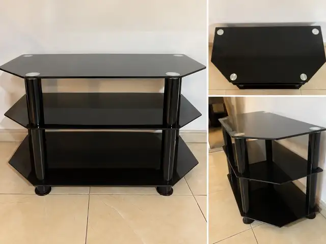 Black sleek tv stand, 80x 45, Larnaca — Livadia Larnakas