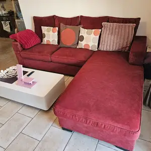 Red fabric Corner sofa, Επαρχία Λάρνακας — Ξυλοφάγου