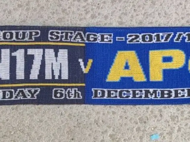 Tottenham APOEL / ΑΠΟΕΛ. Champions League 2017-2018. Knitted scarf. Away match., Επαρχία Λευκωσίας — Λευκωσία - Φανερωμένη